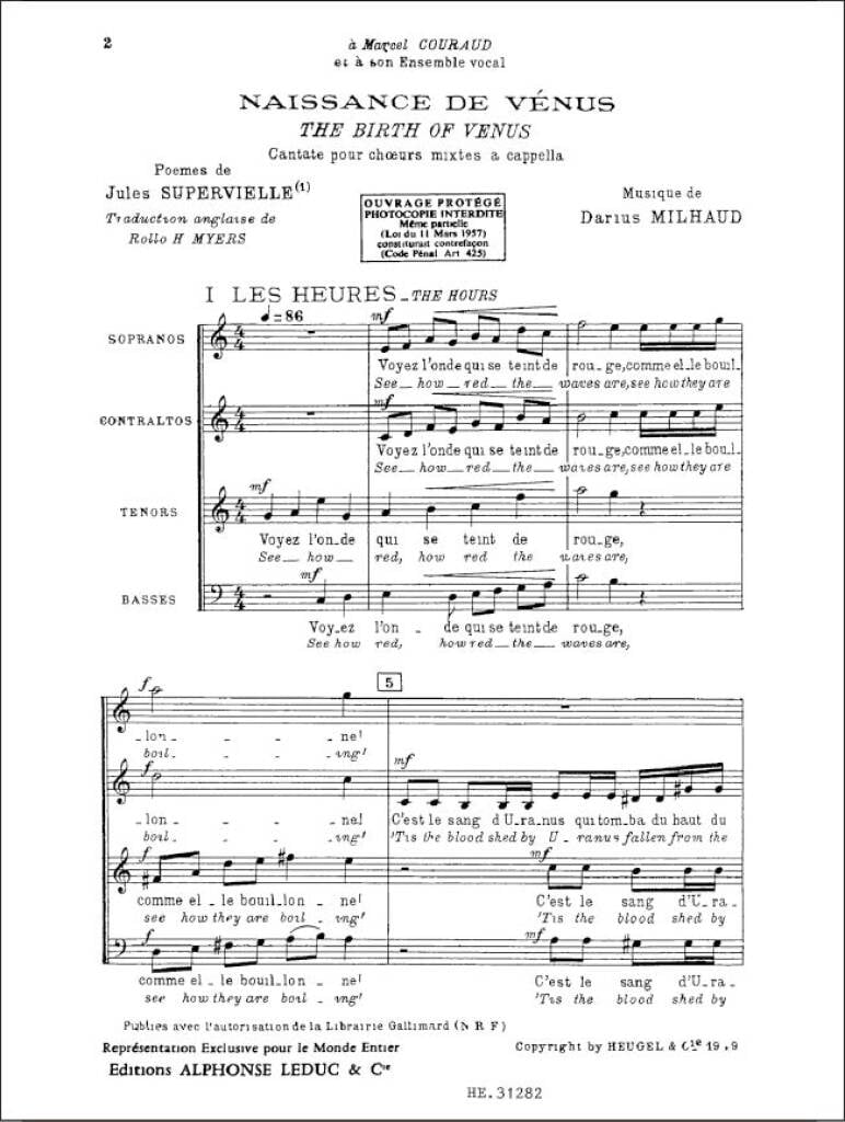 Naissance De Venus The Birth Of Venus Cantate